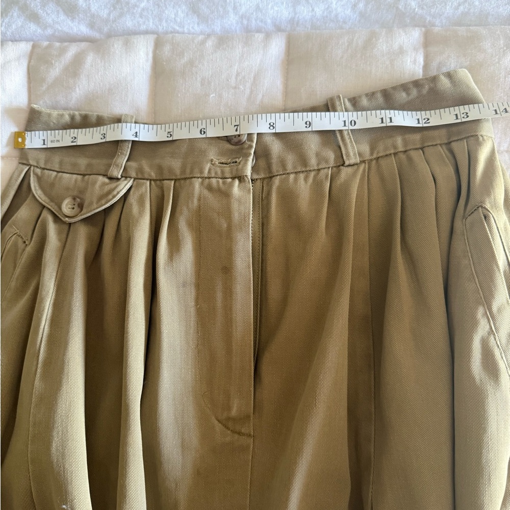Ralph Lauren Olive Green A-Line Maxi Skirt - Picture 3 of 7